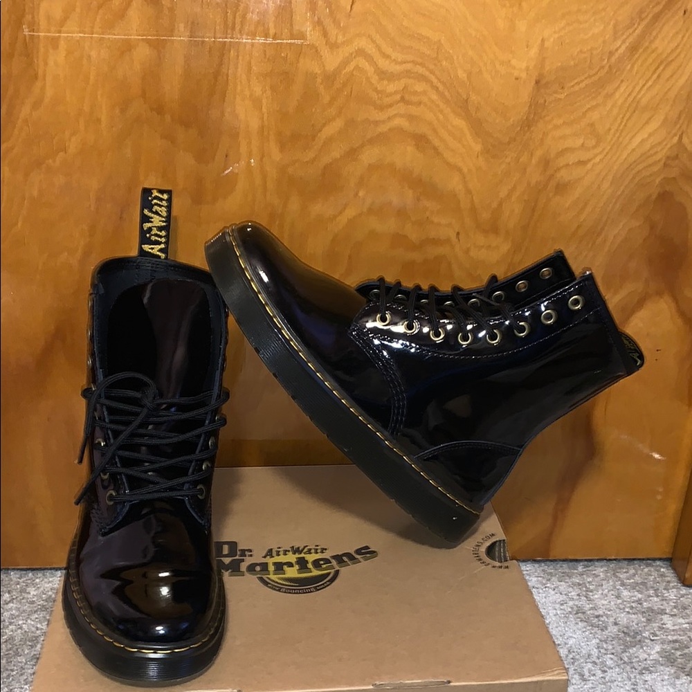 Dr. Martens Black Patent Leather Boots